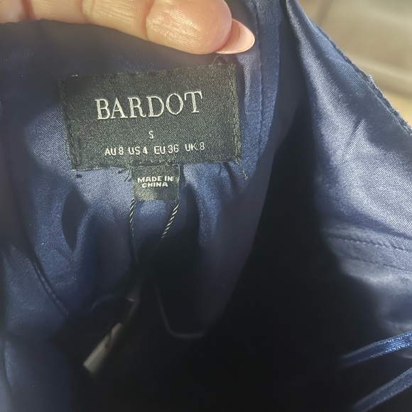 NWT Bardot Navy Blue Riviera Lace Corset Halter Dress Sz S Small US 4 - Picture 6 of 8